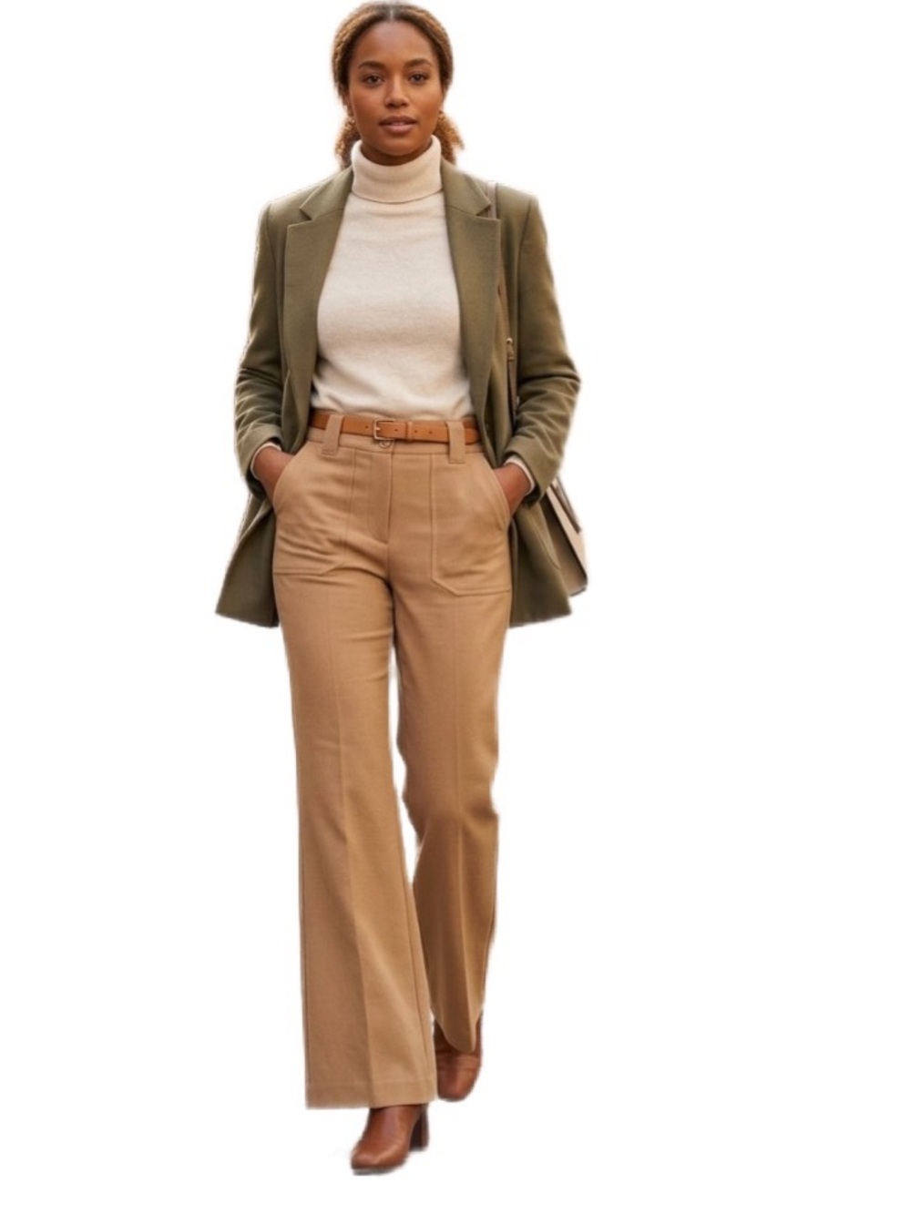 Mason & Belle Wide Leg Belled Slacks Size 8